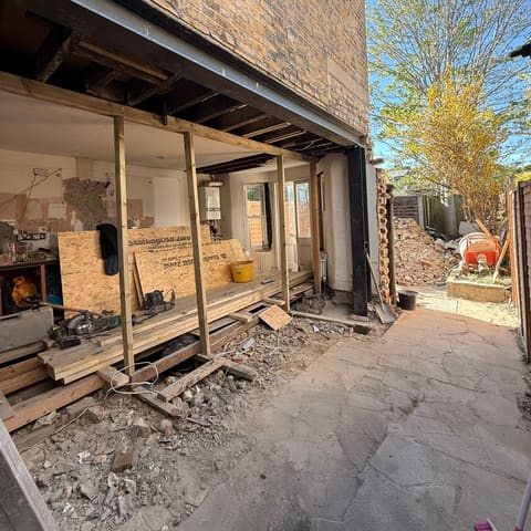 Structural reinforcement works in Tottenham